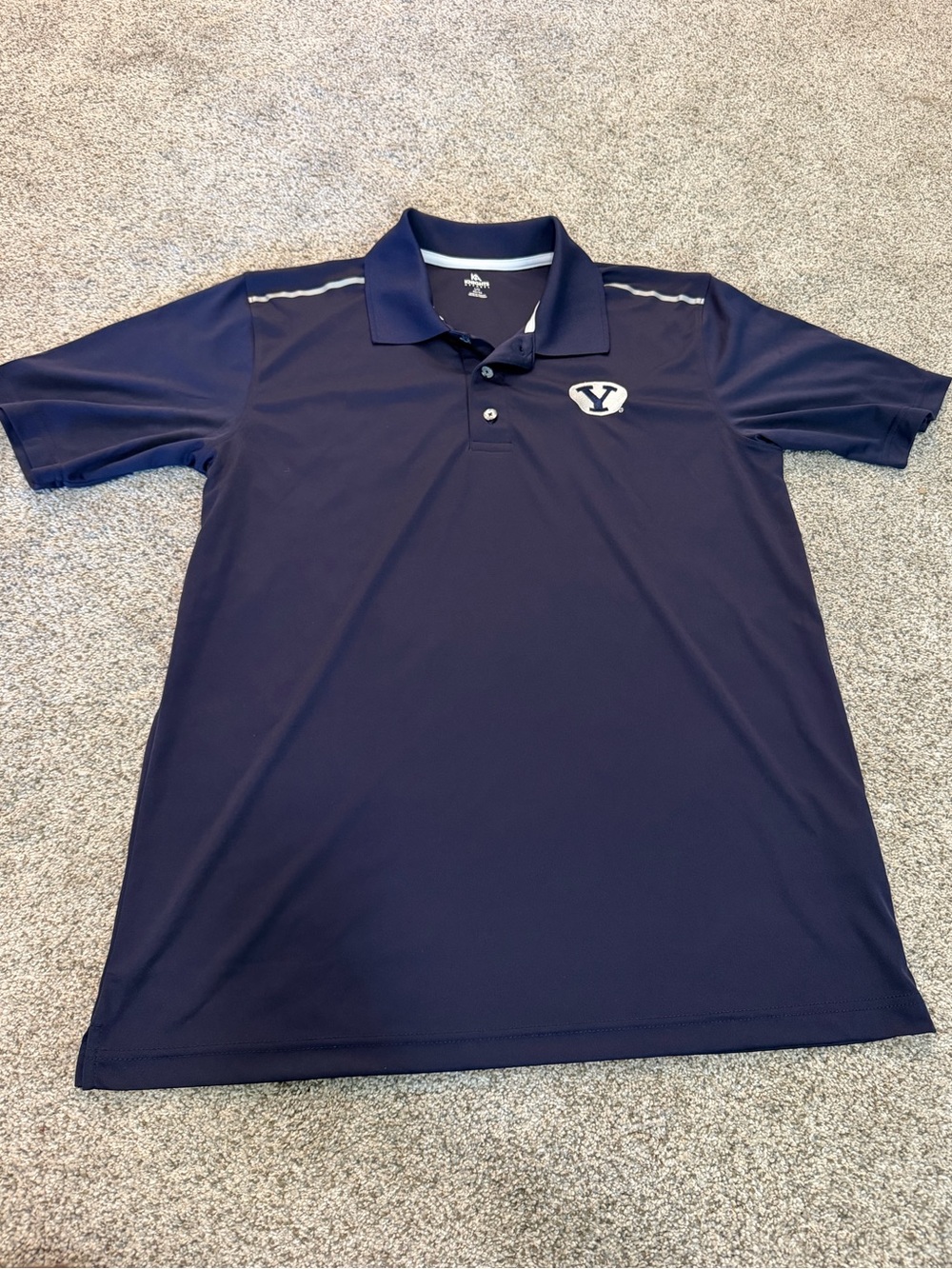 navy BYU golf polo